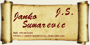 Janko Šumarević vizit kartica